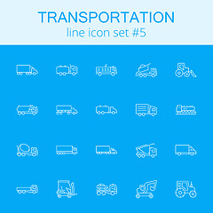 Image showing Transportation icon set.