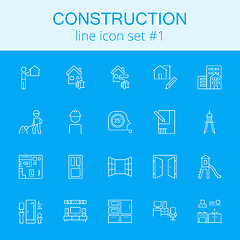 Image showing Construction icon set.