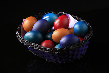 Image showing basket of eggs