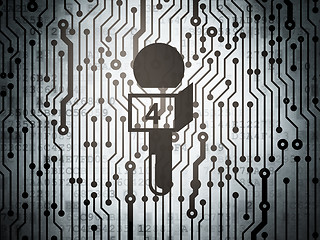 Image showing News concept: circuit board with Microphone