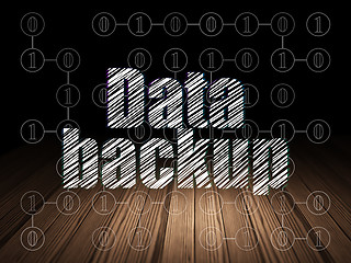 Image showing Information concept: Data Backup in grunge dark room