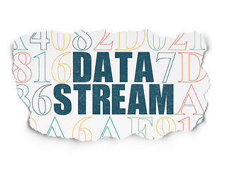 Image showing Information concept: Data Stream on Torn Paper background