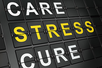 Image showing Health concept: Stress on airport board background