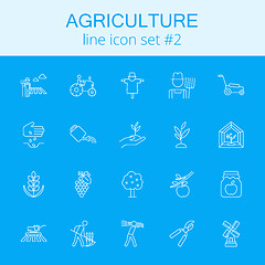 Image showing Agriculture icon set.