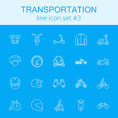 Image showing Transportation icon set.