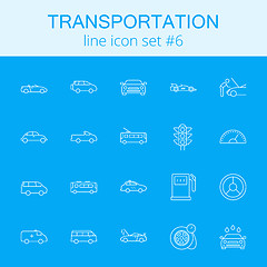 Image showing Transportation icon set.