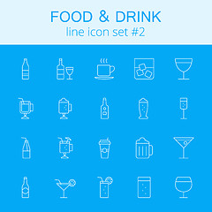 Image showing Food and drink icon set.