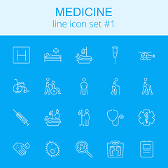 Image showing Medicine icon set.