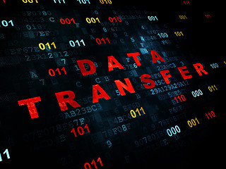 Image showing Data concept: Data Transfer on Digital background