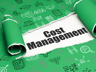 Image showing Finance concept: black text Cost Management under the piece of  torn paper