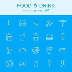 Image showing Food and drink icon set.