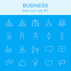 Image showing Business icon set.