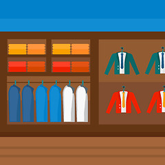 Image showing Background of clothes store.