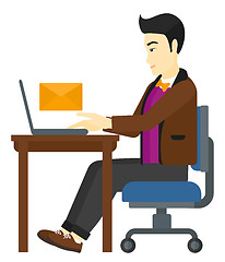 Image showing Man receiving email.