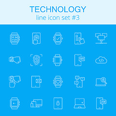 Image showing Technology icon set.