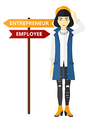 Image showing Woman choosing career way.