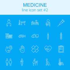 Image showing Medicine icon set.