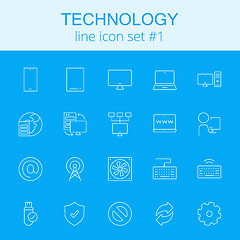 Image showing Technology icon set.