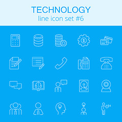 Image showing Technology icon set.