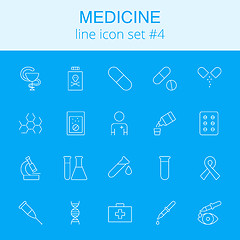 Image showing Medicine icon set.