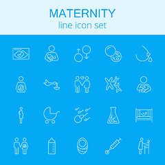 Image showing Maternity icon set.