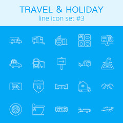 Image showing Travel and holiday icon set.