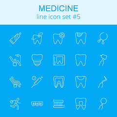 Image showing Medicine icon set.