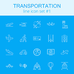 Image showing Transportation icon set.