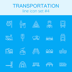 Image showing Transportation icon set.