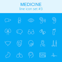 Image showing Medicine icon set.