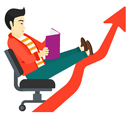 Image showing Businessman reading book.
