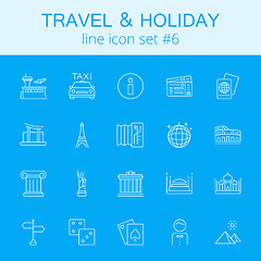 Image showing Travel and holiday icon set.