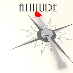 Image showing Compass with attitude word