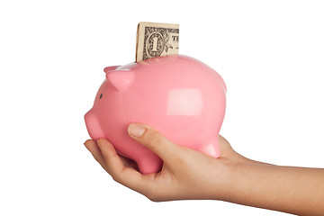 Image showing Savings in piggy bank