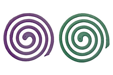 Image showing Two different scented mosquito coils