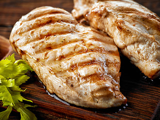 Image showing Grilled chicken fillets