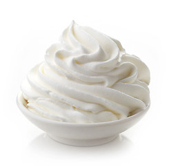 Image showing bowl of whipped cream