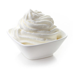 Image showing bowl of whipped cream