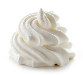 Image showing whipped cream on white background