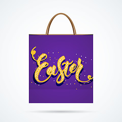 Image showing Easter paper bag with shadow