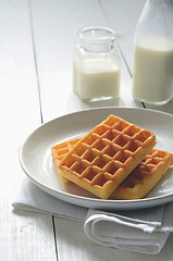 Image showing Traditional Belgian Waffles