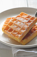 Image showing Traditional Belgian Waffles