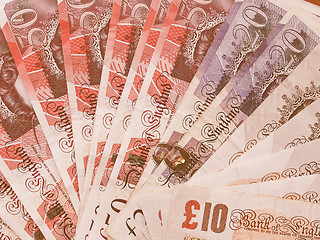 Image showing  Pound notes vintage