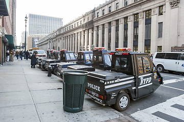 Image showing Police vehicles in Manhattan