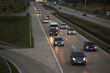 Image showing Highway at dusk