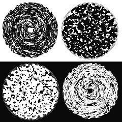 Image showing Set of Black  Strokes Patterns