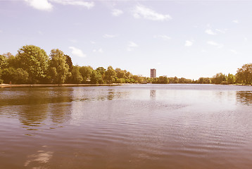 Image showing Serpentine lake, London vintage