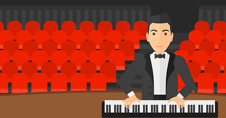 Image showing Man playing piano.