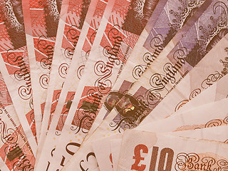 Image showing  Pound notes vintage