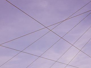 Image showing  Overhead tram line vintage